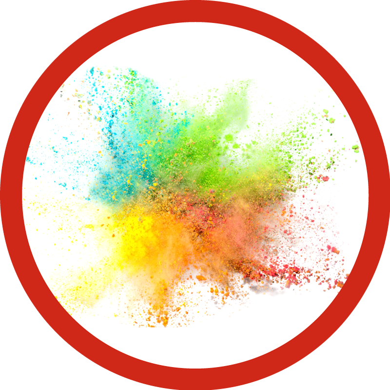 Kleurrijk explosie-effect vinyl tapijt slaapkamer - TenStickers