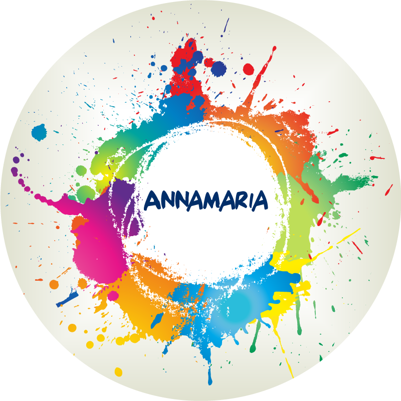 Spatten met naam vinyl tapijt tiener - TenStickers