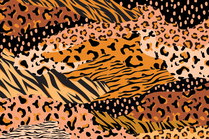Luipaardtinten vinyl vloerkleed dierenprint - TenStickers