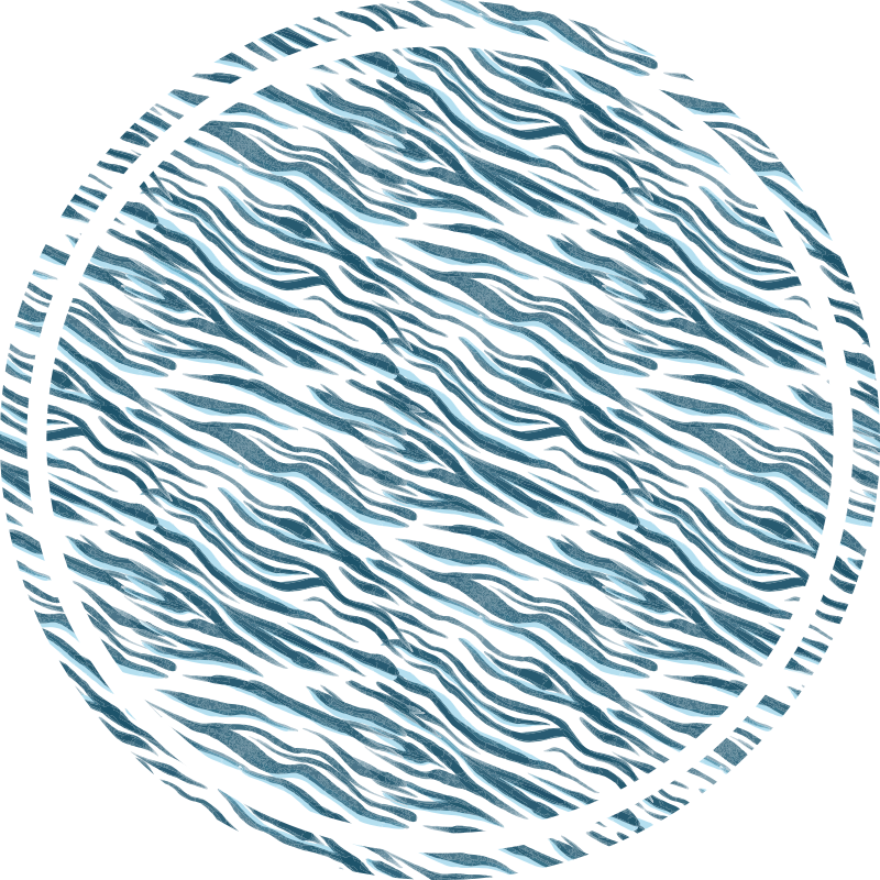 Stijlvolle zebragolf vinyl vloerkleed dierenprint - TenStickers