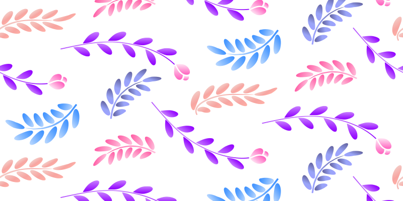 Botanisch bladelement vinyl tapijt bloemen en planten - TenStickers