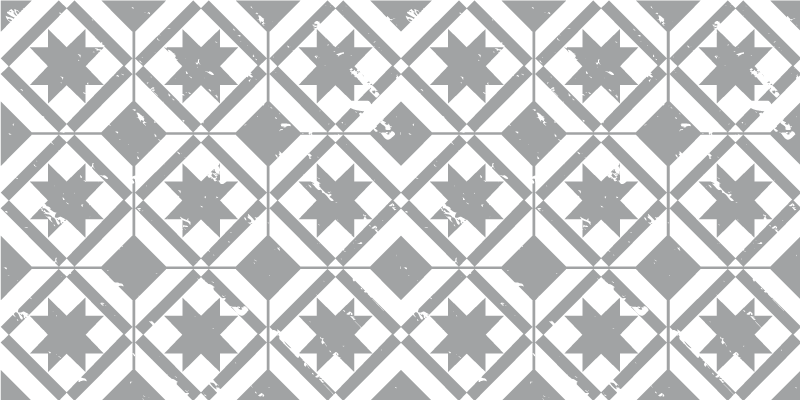 Tegels met sterpatroon vinyl tapijt mozaïek - TenStickers