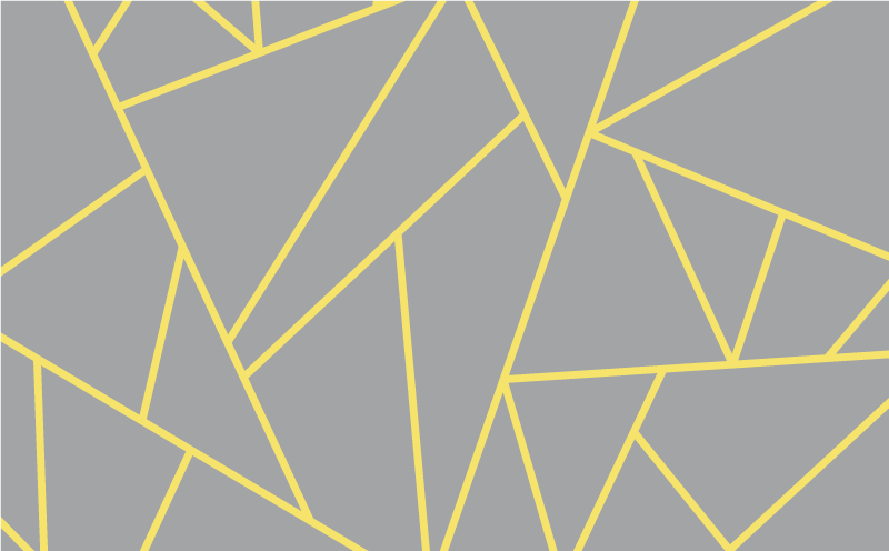 Modern geel en grijs vinyl tapijt geometrisch - TenStickers