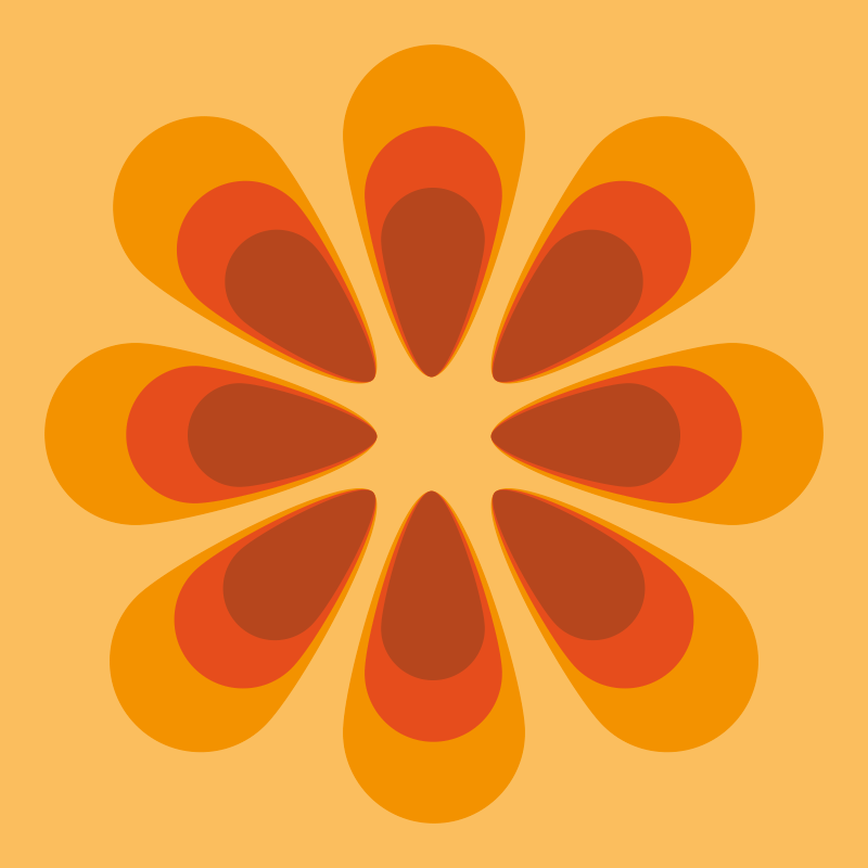 Retro bloemvorm vinyl tapijt woonkamer - TenStickers