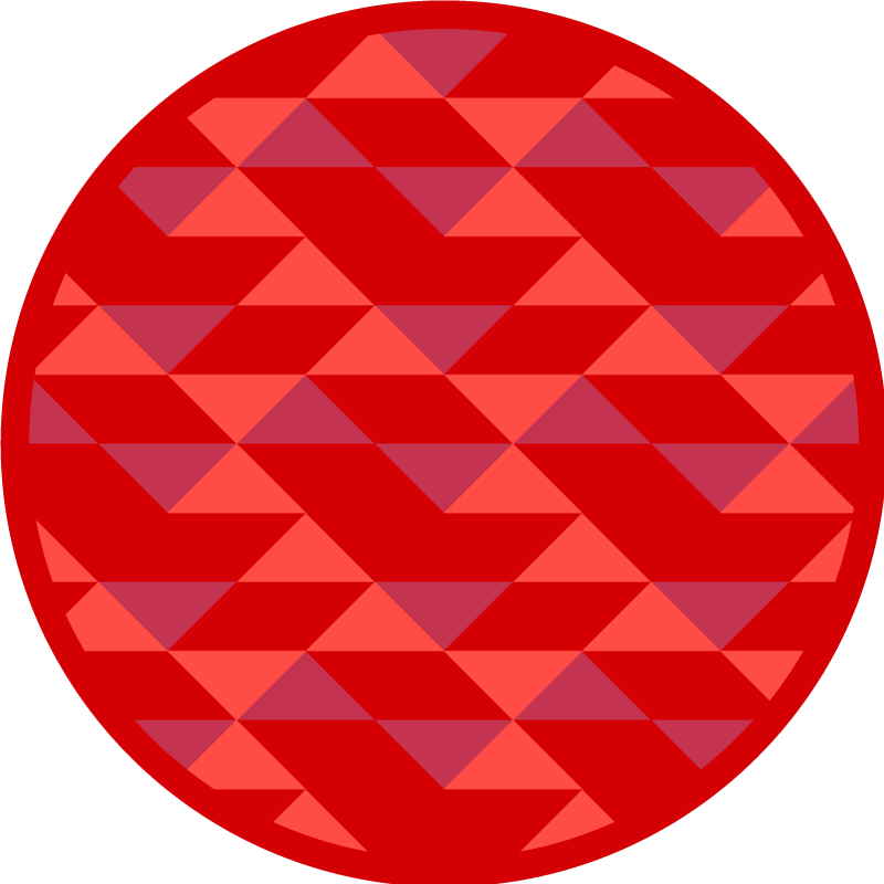 Rood driehoekpatroon vinyl tapijt geometrisch - TenStickers