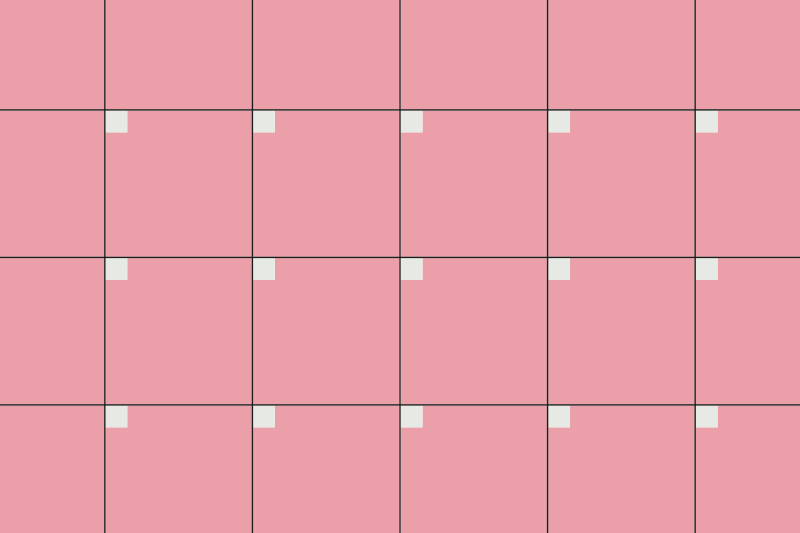 Roze vierkanten vinyl tapijt woonkamer - TenStickers