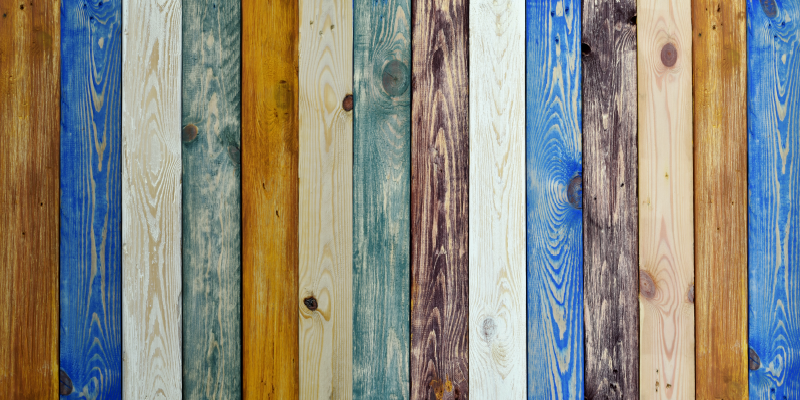 Kleurrijke planken vinyl tapijt houtstructuur - TenStickers