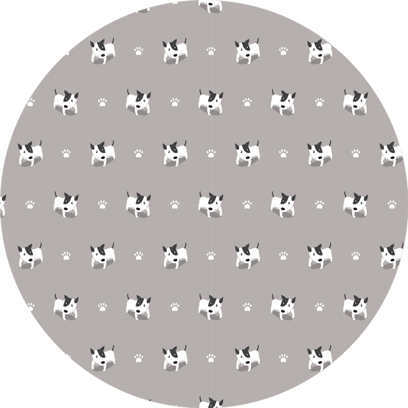 Schattig puppypatroon dieren vinyl tapijt - TenStickers