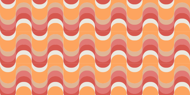 Levendig golfmotief vinyl tapijt antiek - TenStickers