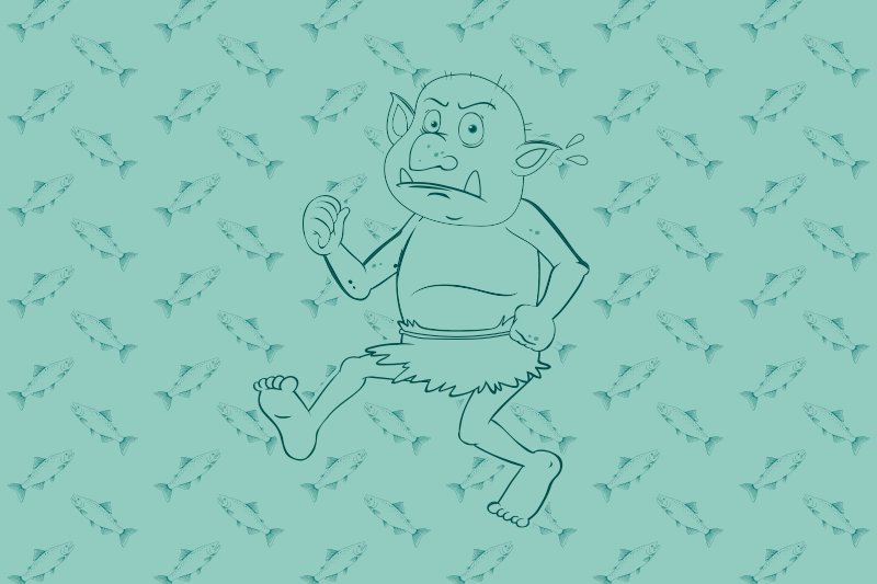 Weggelopen tekenfilmfiguur vinyl tapijt meer kinderen - TenStickers