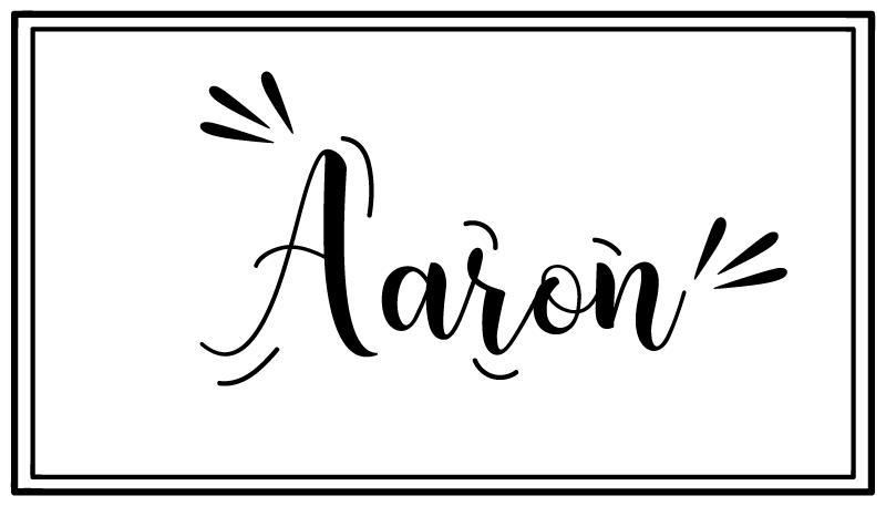 Minimalistische aangepaste naam vinyl tapijt slaapkamer - TenStickers