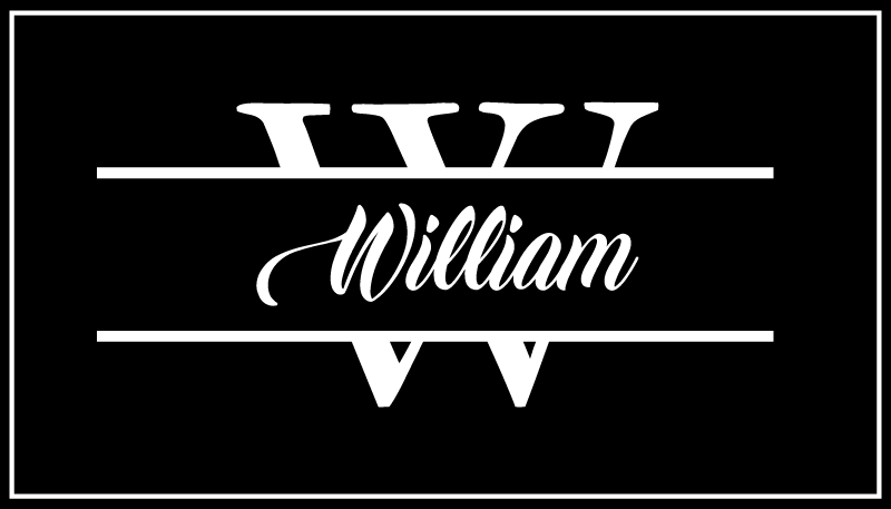 Elegante aangepaste naam en initiaal vinyl tapijt modern - TenStickers