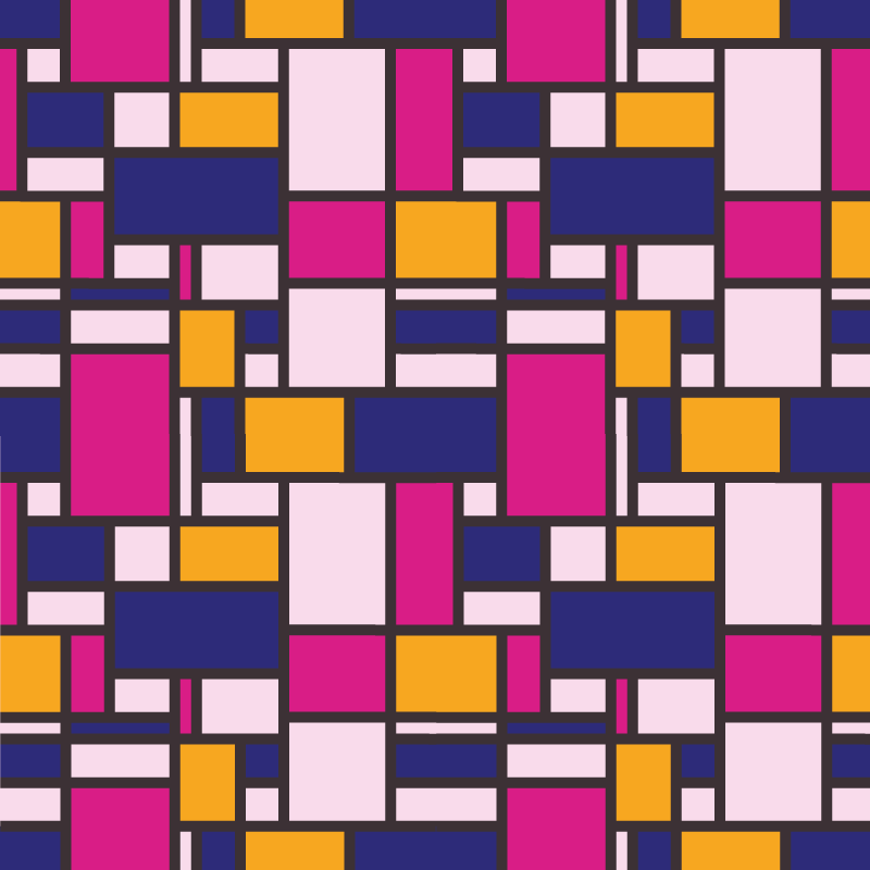 Vinyl tapijt geometrisch kleurrijke blokken - TenStickers