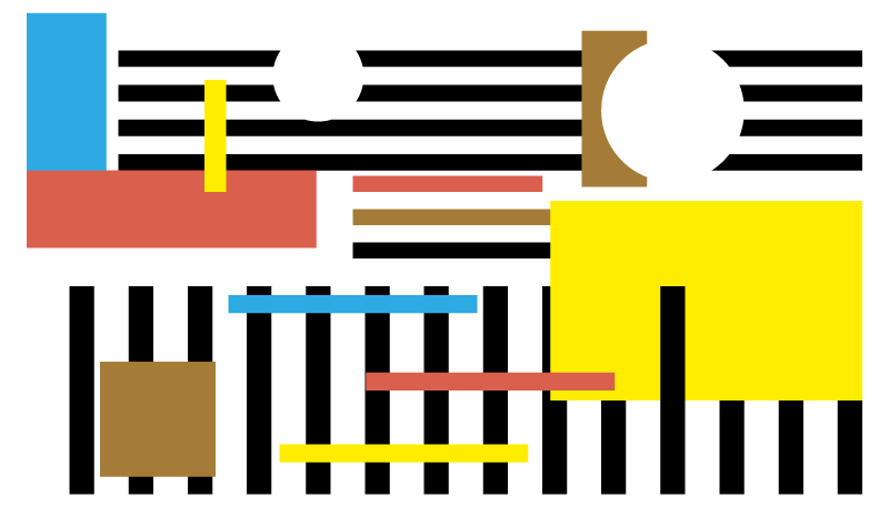 Kleurrijke gestreepte patronen vinyl tapijt modern - TenStickers