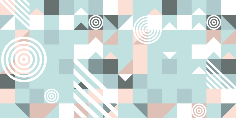 Abstract motief vinyl tapijt geometrisch - TenStickers