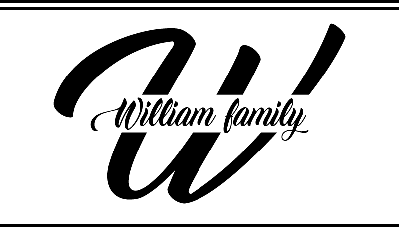 Familieletter en naam Vinyl tapijt ontvangsthal - TenStickers