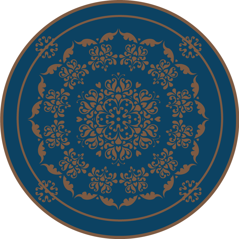 Elegant rond patroon vinyl tapijt mandala - TenStickers