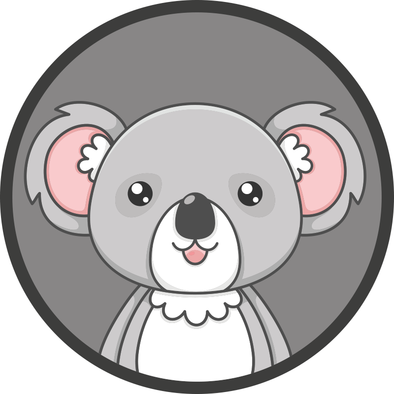 Schattige koala-illustratie vinyl tapijt kind - TenStickers