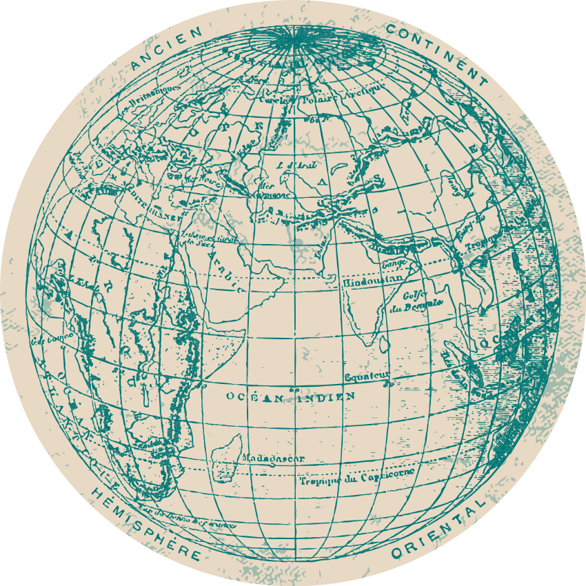 Geografisch wereldbolontwerp vinyl tapijt wereldkaart - TenStickers