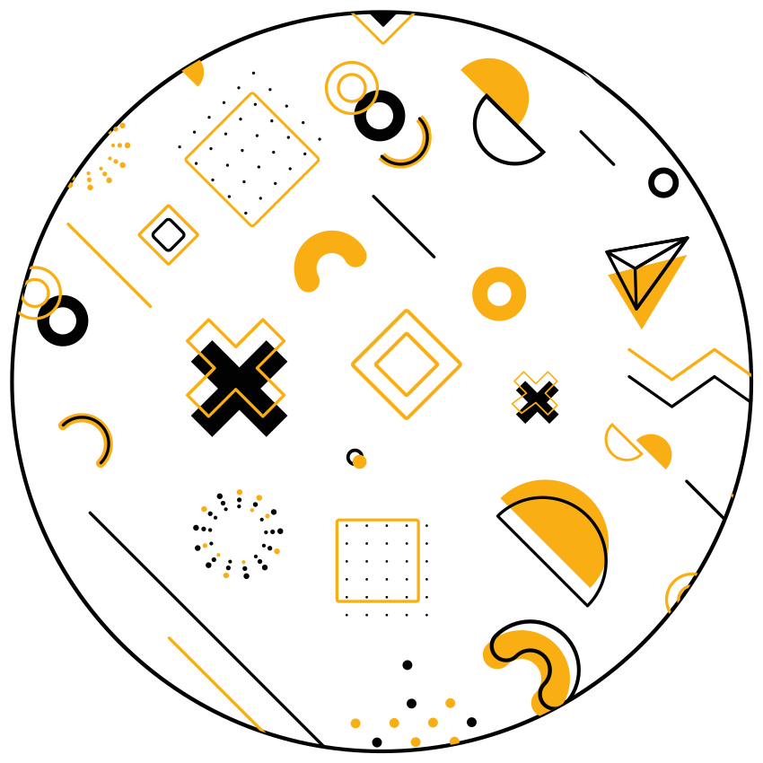 Moderne wiskundige vormen vinyl tapijt geometrisch - TenStickers