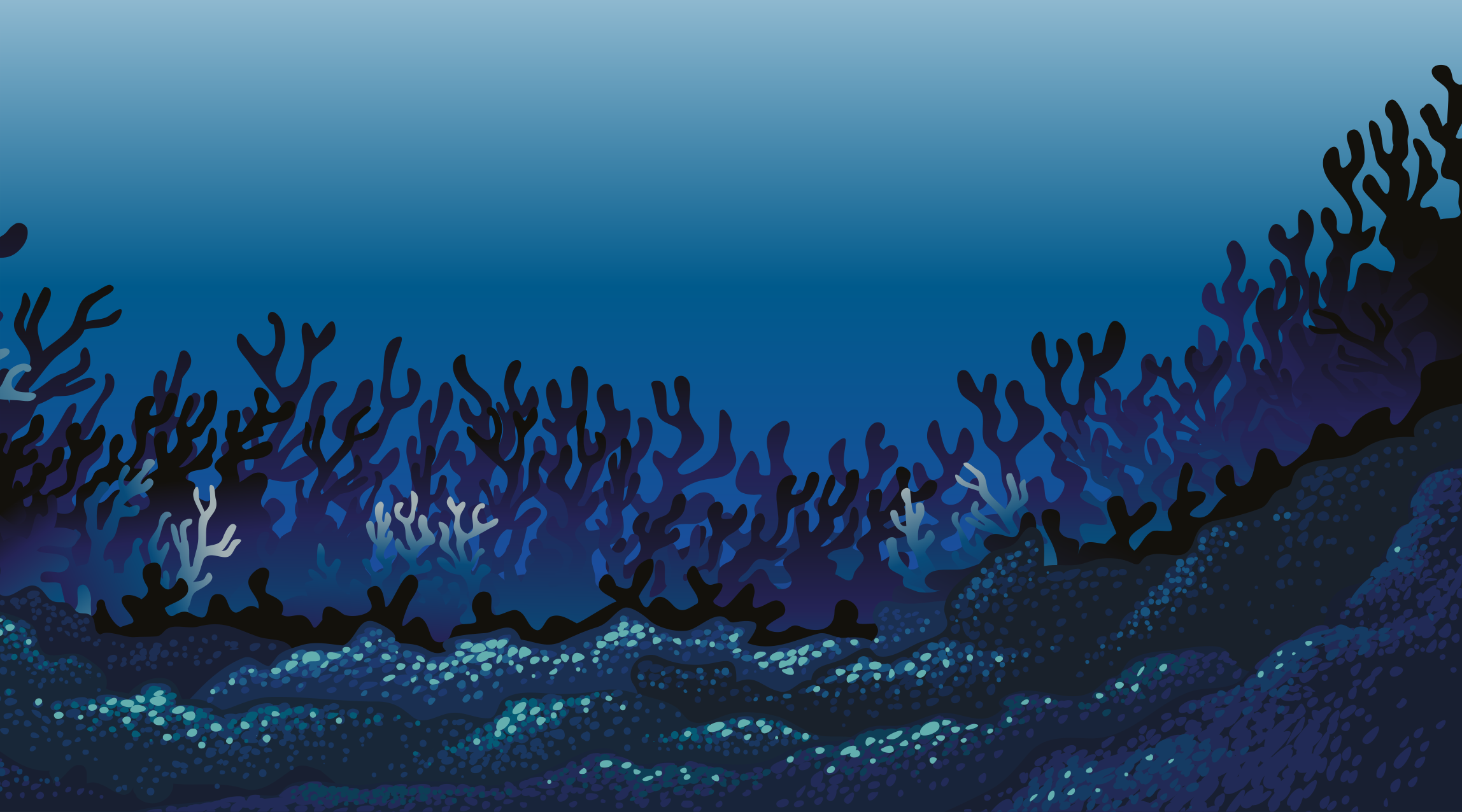 Koraalrifpatronen vinyl tapijt natuur - TenStickers