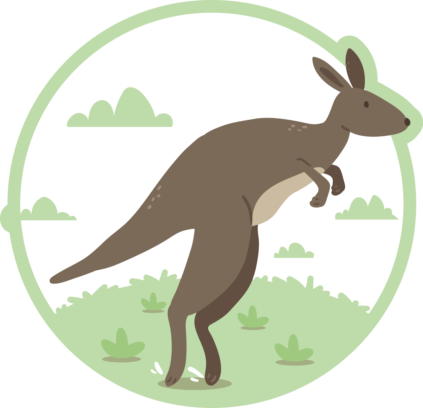 Kangoeroesprong vinyl tapijt kind - TenStickers