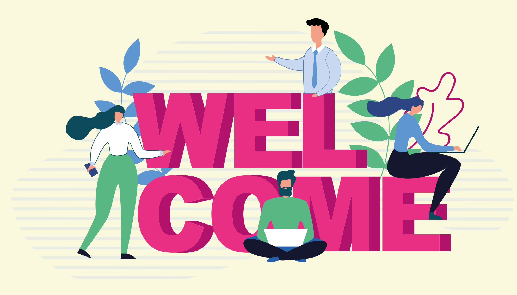 Professioneel welkom vinyl tapijt kantoor - TenStickers