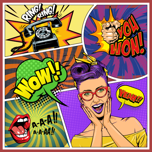 Pop-art-expressies vinyl tapijt meer kinderen - TenStickers