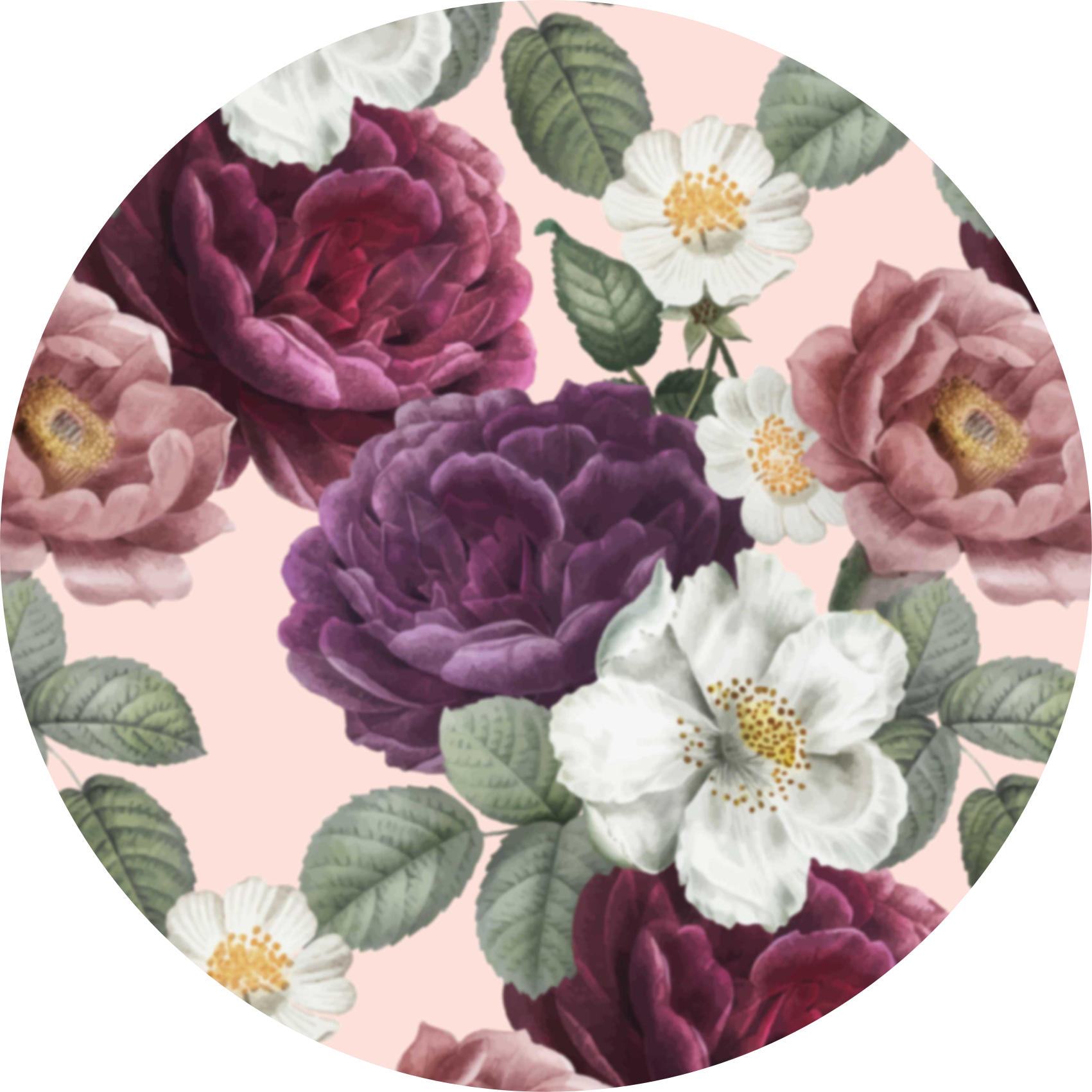 Vinyl tapijt bloemen en planten elegant bloesem arrangement - TenStickers
