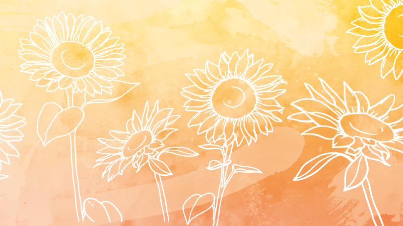 Zonnebloembloesem ontwerp vinyl tapijt bloemen en planten - TenStickers