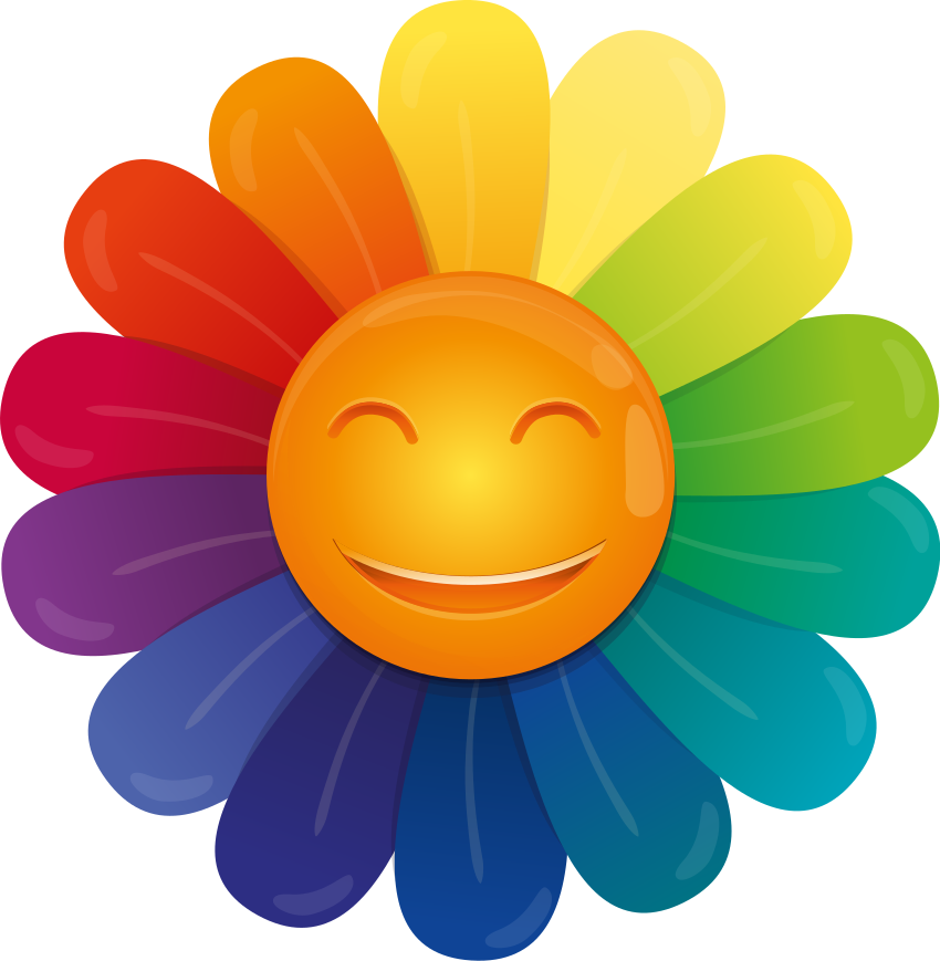 Smiley bloemenprint vinyl tapijt meer kinderen - TenStickers