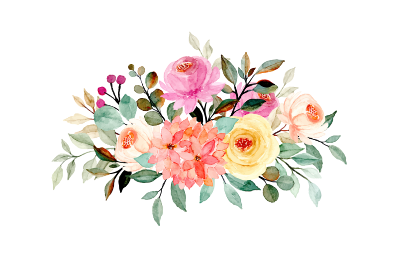 Bloemencompositie vinyl tapijt bloemen en planten - TenStickers