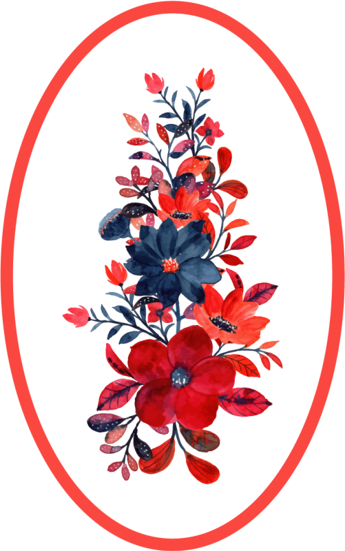 Bloemstuk vinyl tapijt bloemen en planten - TenStickers