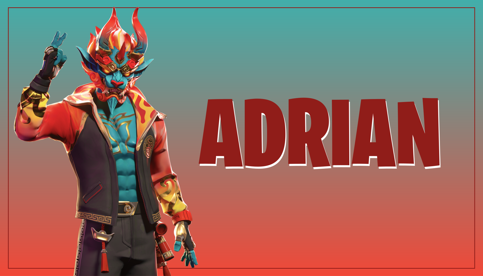 Spelkarakter met naam vinyl tapijt tiener - TenStickers