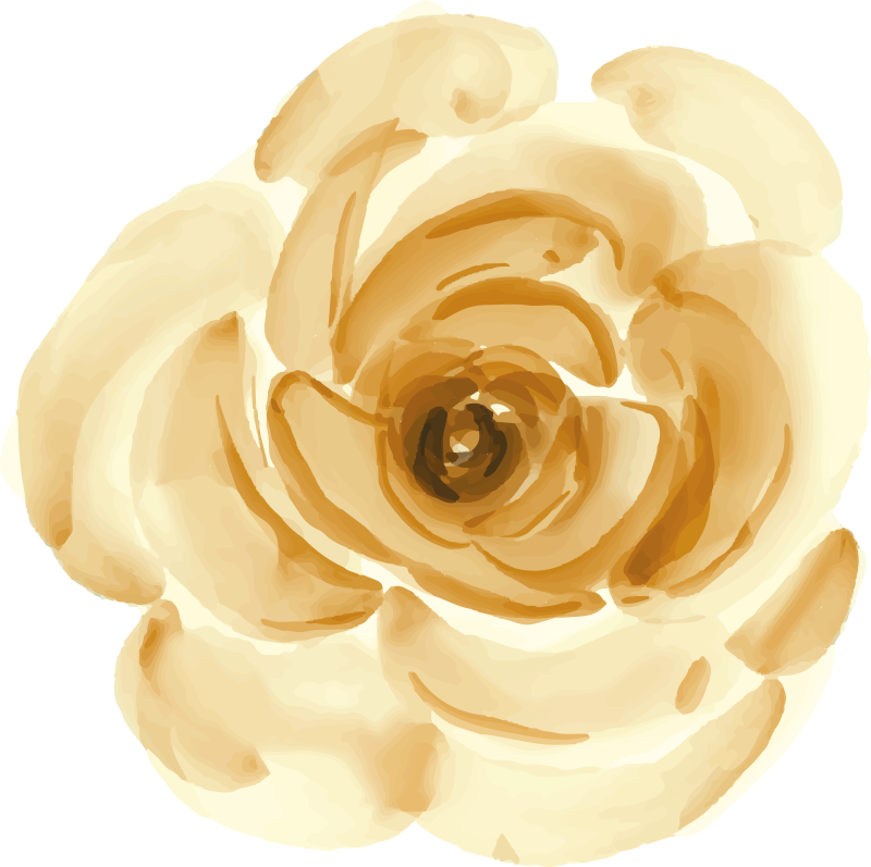 Zachte beige roos vinyl tapijt bloemen en planten - TenStickers