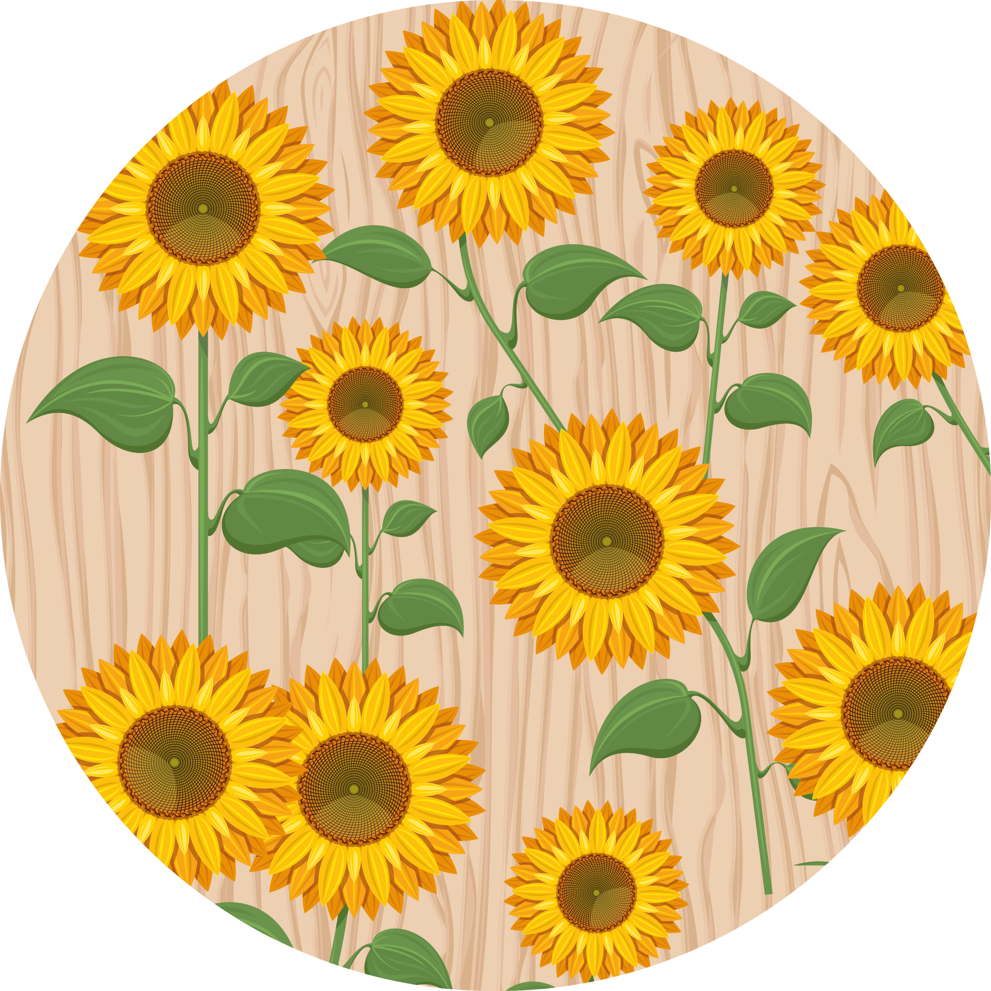 Zonnebloemboeket vinyl tapijt bloemen en planten - TenStickers