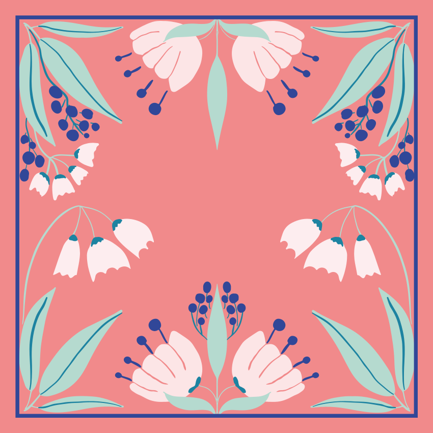 Patroonpalet vinyl tapijt bloemen en planten - TenStickers