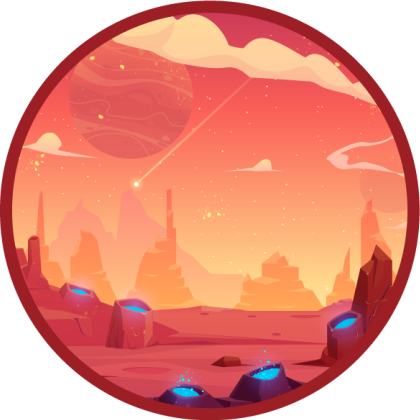 Kosmische woestijnscène vinyl tapijt sterren - TenStickers