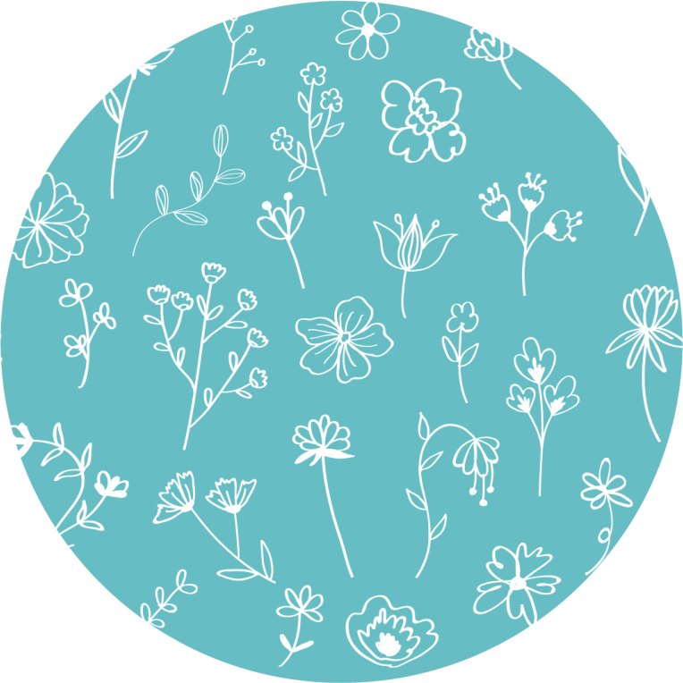 Elegante illustraties vinyl tapijt bloemen en planten - TenStickers