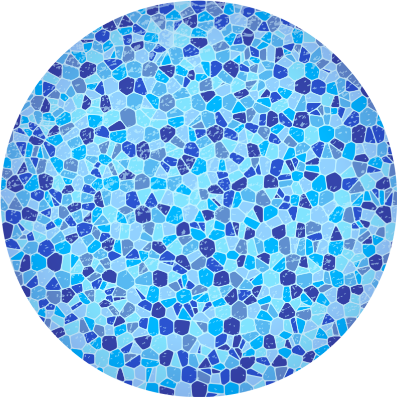 Mozaïek blauwe textuur marmeren vinyl tapijt - TenStickers