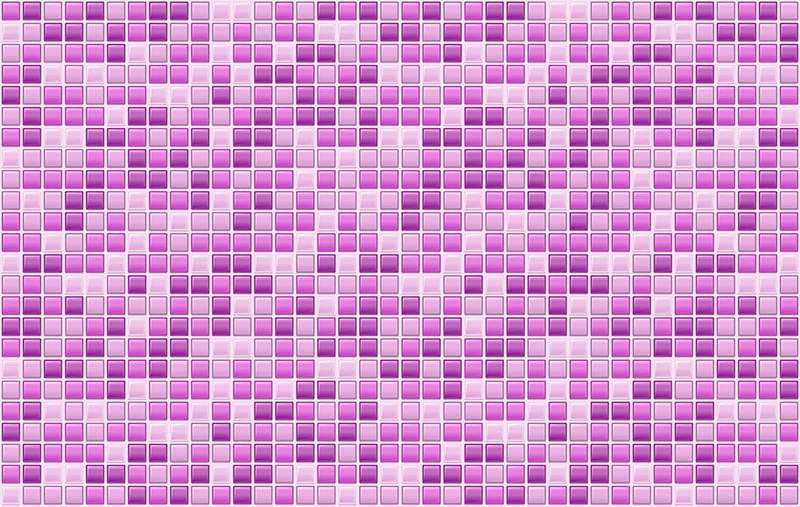 Paarse tinten mozaïek vinyl tapijt tegels - TenStickers