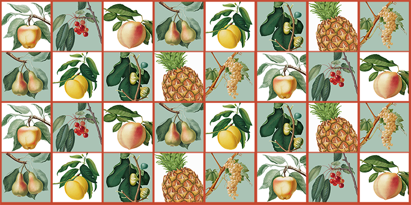 Fruit tegelpatroon vinyl tapijt keuken - TenStickers