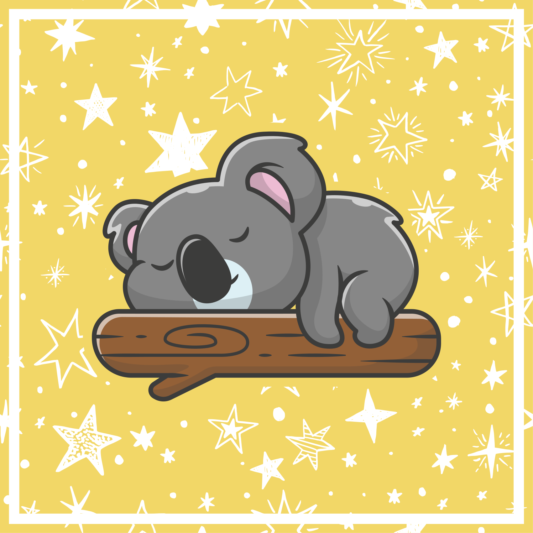 Koala dromen vinyl tapijt baby - TenStickers