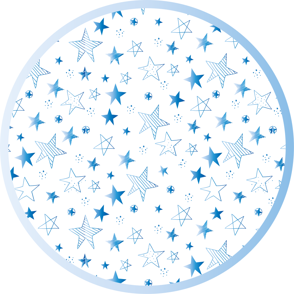 Sterrenblauw patroon vinyl tapijt baby - TenStickers