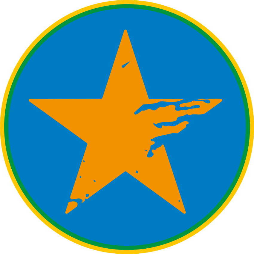 Blauwe ster accent vinyl tapijt meer kinderen - TenStickers