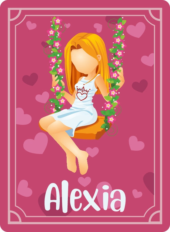 Grasschommel met naam vinyl tapijt tiener - TenStickers