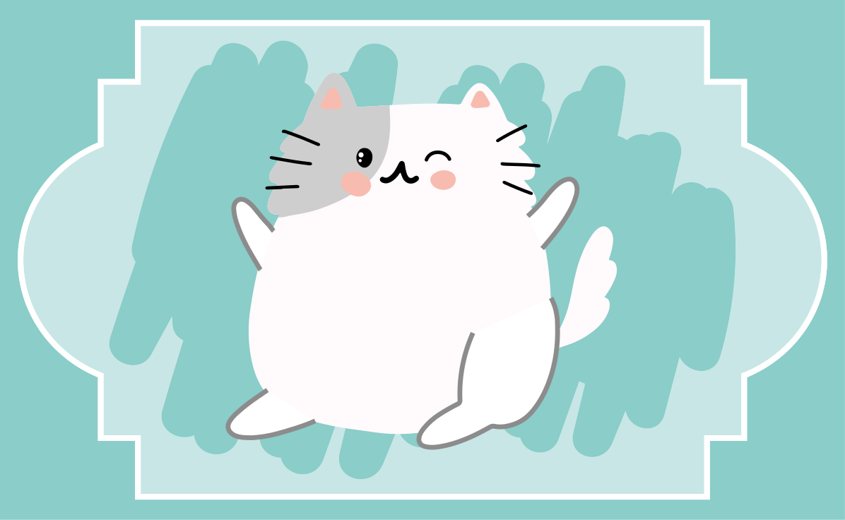 Schattige kattenillustratie vinyl tapijt baby - TenStickers