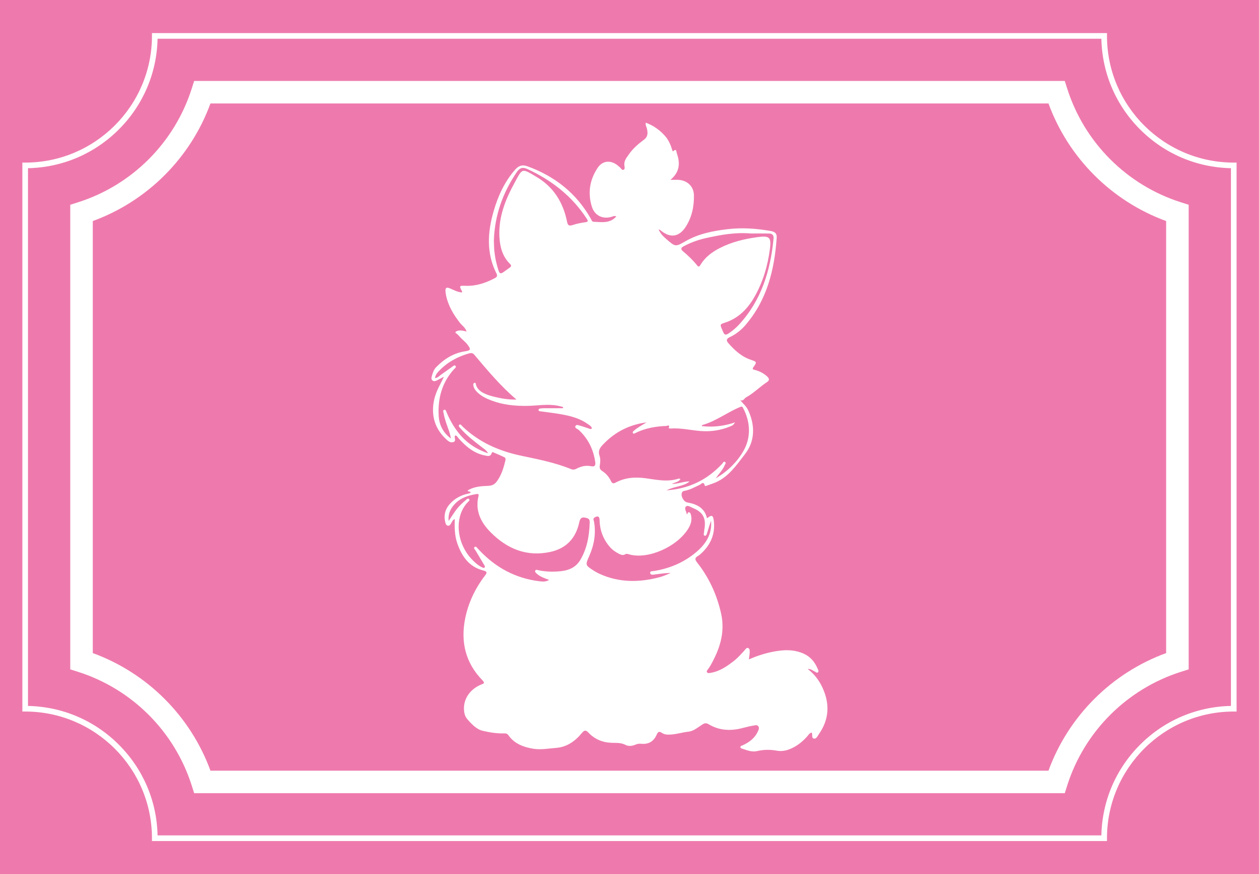 Schattig kattensilhouet vinyl tapijt meer kinderen - TenStickers