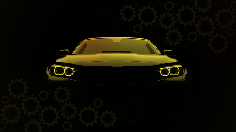 Sportief autosilhouet vinyl tapijt tiener - TenStickers