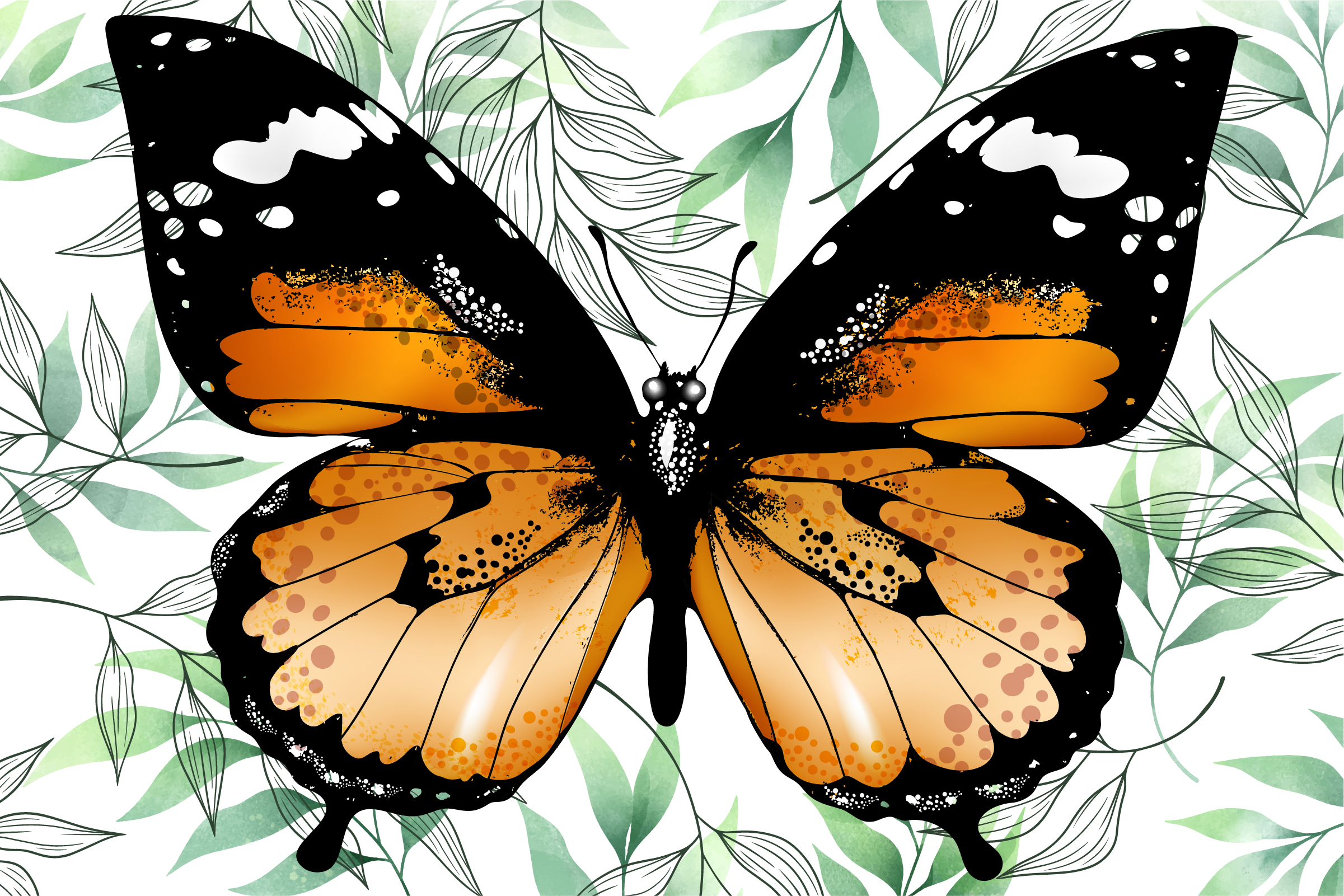 Kleurrijke vlindertentoonstelling dieren vinyl tapijt - TenStickers